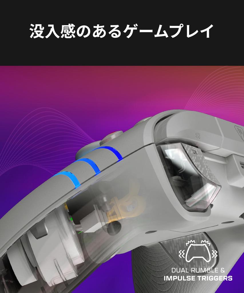 TURTLE BEACH Afterglow Wave Gray Wired USB Officially Xbox Compatible with PC and Trigger Mappable Rear RGB Chat Ergonomic Design Warranty Controller,