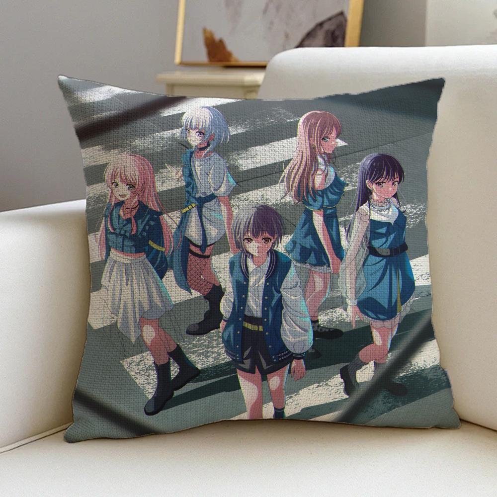 B-Bang Dream! It'S M-Mygo Cushion Cover Natural Linen Pillowcase Set, All-In-One Decor For Sofa, Bedroom & Chair