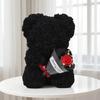Cute Bear Artificial Rose Flower with Gift Box Valentine's Day Gifts for Mom Wife Grandma Girlfriend Sister In Mother's Day Birthday Anniversary