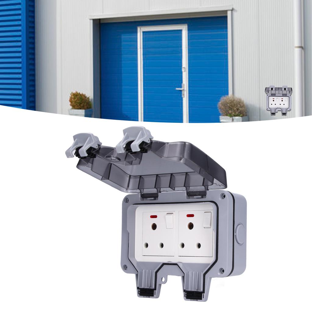 Cover Box Oulet IP66 Weatherproof South Africa Outdoor Socket with Switches Indicator Lights
