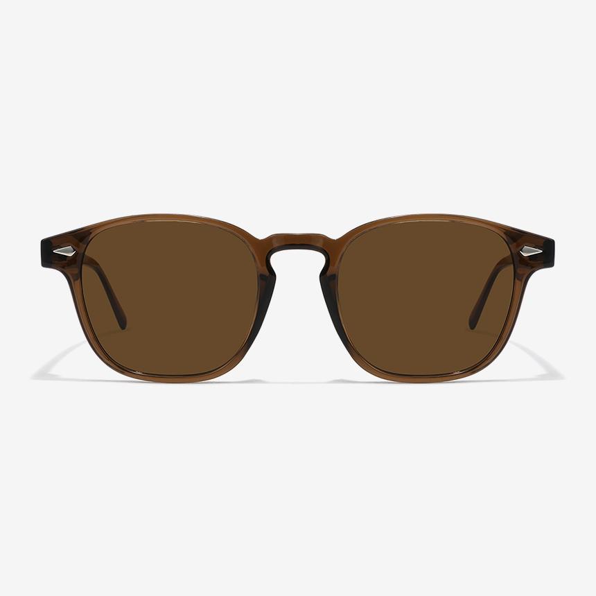 Seutailwokeu Horn-Rimmed Sunglasses Style Work Tr90-02 C3_Brown Clear Unisex Daily