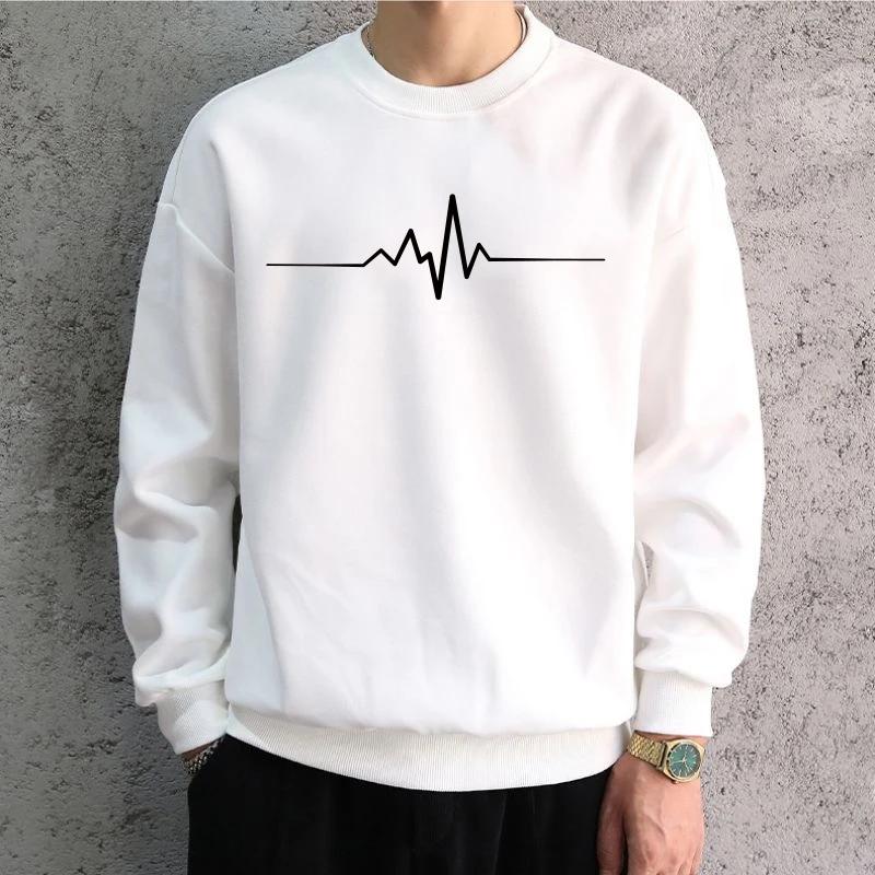 Pánské nadměrné grafické mikiny s kapucí, korejský potisk, dlouhý rukáv, bavlna, hip hop, sportovní top, pánské oblečení, svetry a mikiny s dlouhým rukávem