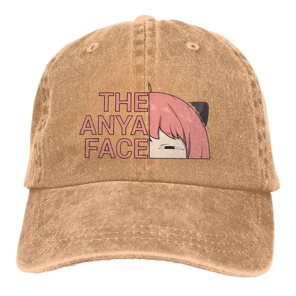 Anime Multicolor Hat Peaked Men Women's Cowboy Cap Anya Forger Face Baseball Caps Personalized Visor Protect Hats