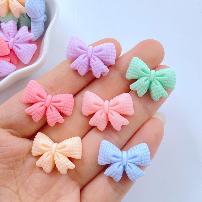 20Pcs New Mini 17*22mm Cute Bow Flat Back Resin Scrapbooking DIY Jewelry Craft Decoration Accessories