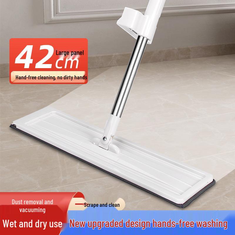 

Mop 2024: Hands-Free, Dry/Wet Dual-Use Flat Mop with Bucket for Easy, One-Swipe Cleaning Mini 26cm with 1 original cloth