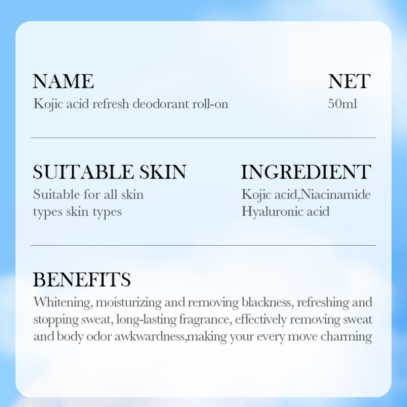 Kojic Acid Whitening Bead Antiperspirant Lotion SADOER Perfume Antiperspirant Portable Ball