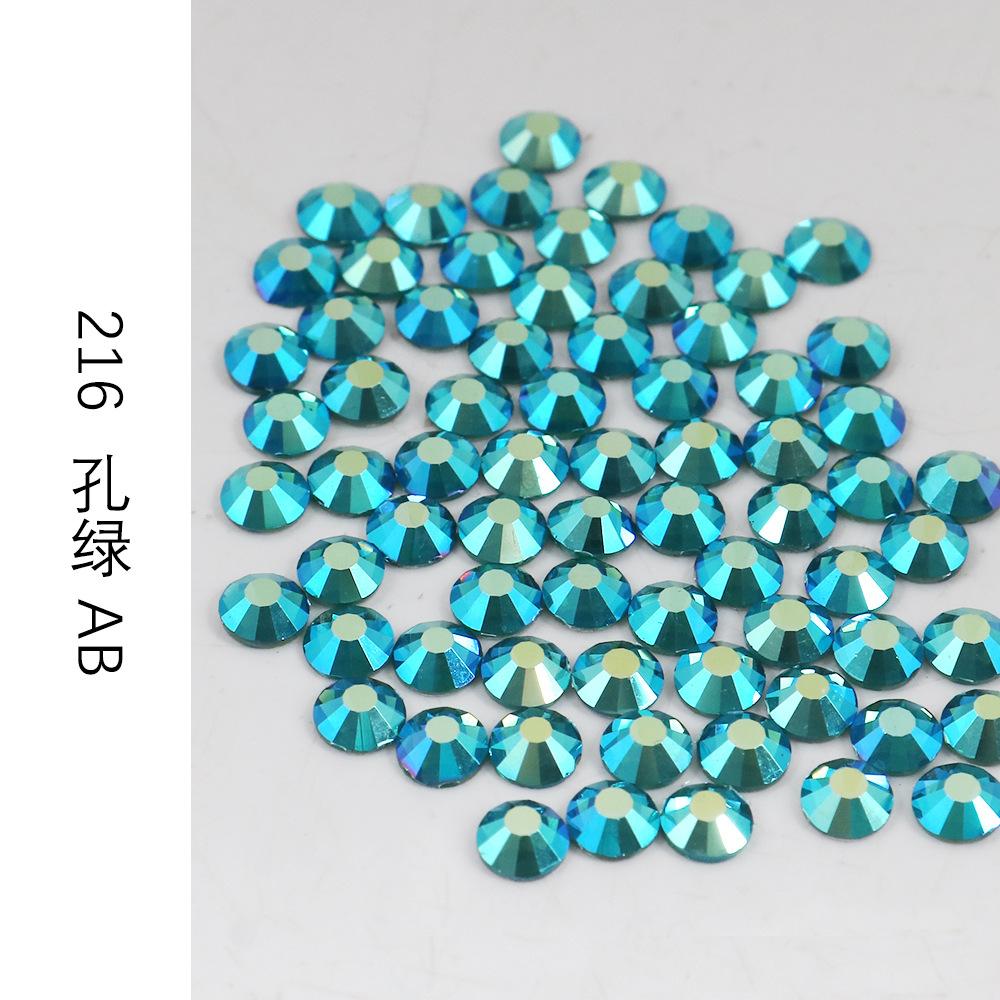 Ss3-Ss30 Strass Ab Colorés Verre Fond Plat Strass Diamant Cristal Coloré Rond Autocollant Manucure Diy Diamant
