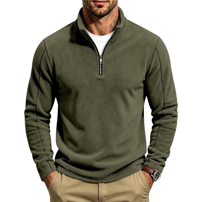 Men Zipper Sweatshirts Quarter Zip Pullover Half Zipper Hoodie Men Gym Man Autumn Solid Men's Sweatshirt Coat