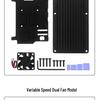 Raspberry Pi 5 Aluminum Alloy Armor Case with PWM Fan, Tools & Thermal Paste