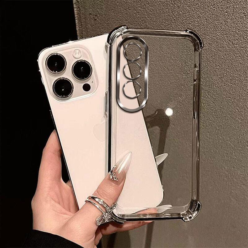 Plating Lens Protection Film Phone Case For VIVO V70 FE Four Corners Anti-shock Protection Back Cover Bumper For VIVO V70 FE