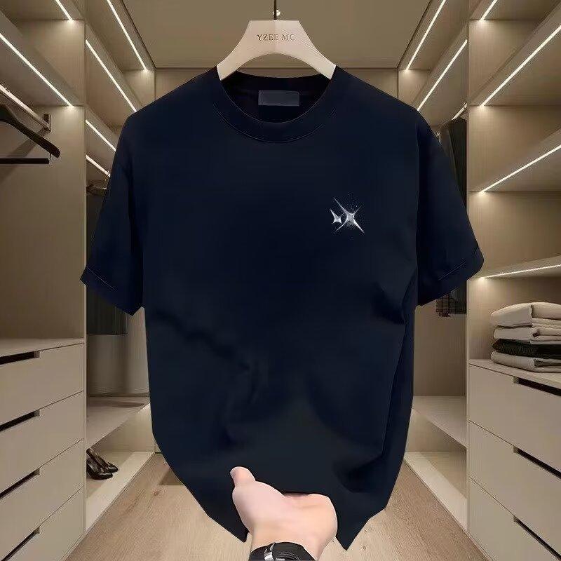 Trendy Brand Short-Sleeved Pure Cotton Men'S Printed T-Shirt Trendy Men'S And Women'S Versatile Round Neck T-Shirt Men'S