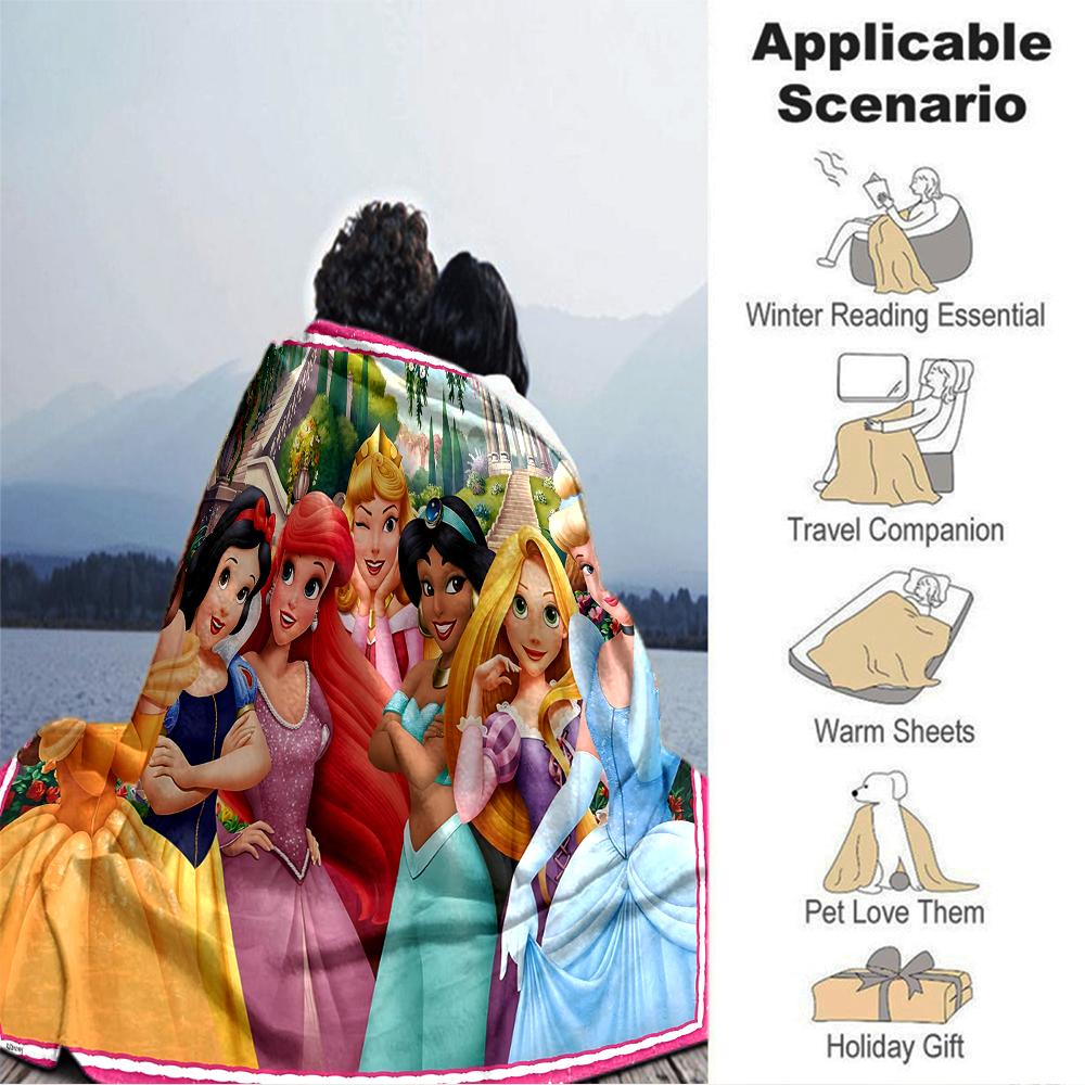 Princesses Colorful Dresses Blanket Soft Throw Blanket For Home Bedroom Bed Sofa Travel Office Solid Christmas Blanket