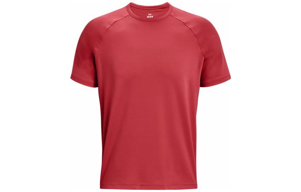 Under Armour T Shirts Men s Red Crew Neck Moderate Straight Fit 1378988-638 L