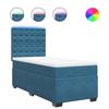 Maison Exclusive - Sommier à lattes de lit avec matelas bleu 90x190 cm velours