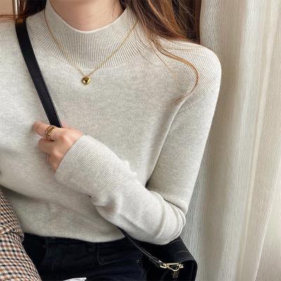Maglioni da donna a collo alto autunno inverno pullover sottile coreano da donna top basic maglione casual lavorato a maglia morbida maglione caldo e morbido