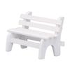 Scale Wooden Dollhouse Bench Miniature Garden Bench with Rounded Beautiful Decorative 112 Model, Corners, White,