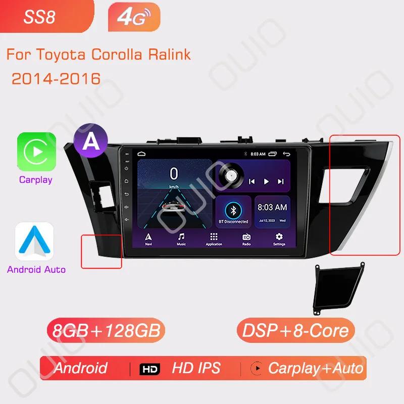 Android 13 Radio For Toyota Corolla Ralink 2013 2014 2015 2016 Car Stereo Multimedia Player Carplay Auto GPS Navigation 2DIN DSP