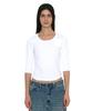PARTIMENTO WOMEN Pwc Round Neck Three-Quarter Sleeve Tee_White