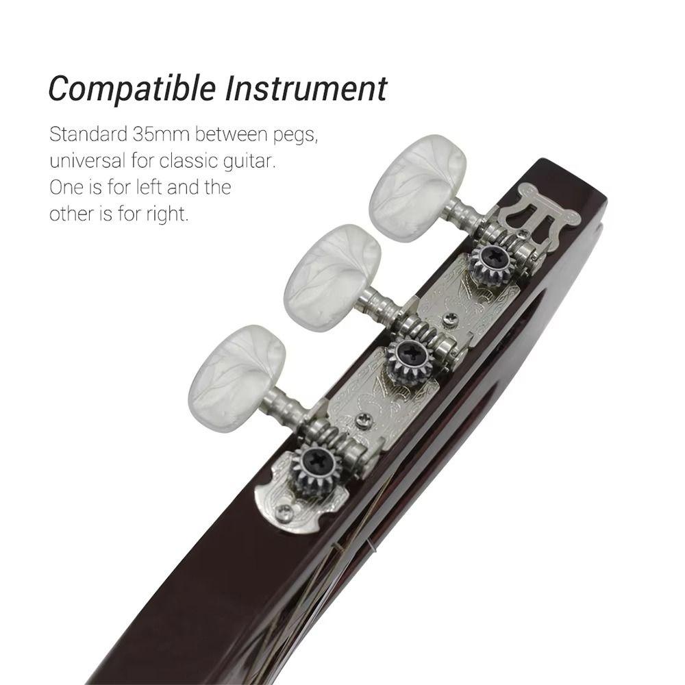 2Pcs/Set Semi-closed Classical Guitar Tuning Pegs Metal Guitar String Tuning Pegs  Folk Acoustic