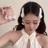 Flower Pearl Tassel Barrettes Elegant Chinese Style Side Clip  Cheongsam Decoration