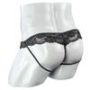 Men'S Lingerie Panties Lace Frilly Sissy Pouch Thong Gay Night Hollow Butt Bikini Briefs T-Back G-String Crossdresser Underwear