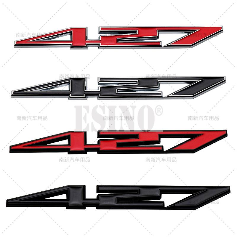 New 3D 427 Metal Alloy Adhesive Adhesive Emblem Rear Trunk Badge Front Fender Sticker Decal For  Camaro Cruze