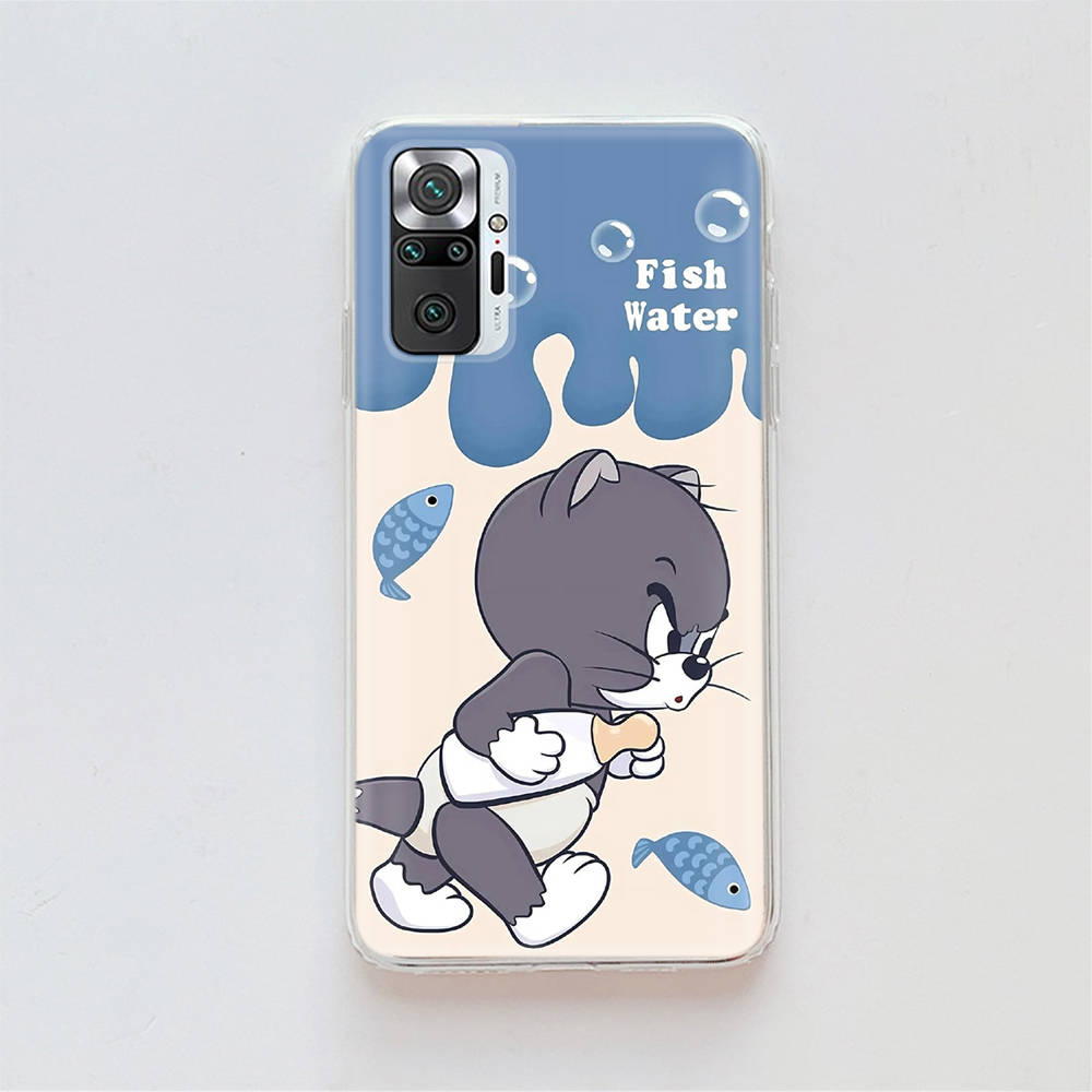 Transparente Hülle für Samsung A04 A14 A23 A34 A54 M23 M33 M52 M53 Realme Narzo 50 50I 50a Prime C35 C55 C30S 10 9 Pro T-93 Tom Jerry Maus