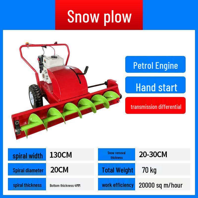 Compact Gasoline Snow Blower and Shovel for Property and Road Sanitation