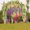 Artificial Wisteria Flowers Vine Silk Flower Wedding Garden Party Hanging Decor Live City Fashion Home Decor