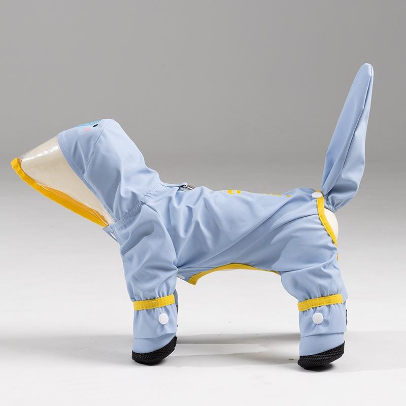 Dog Four Legged Waterproof Raincoat For Rainy Days Teddy Clothes For Travel Detachable Foot Wrapped Small Dog Jumpsuit