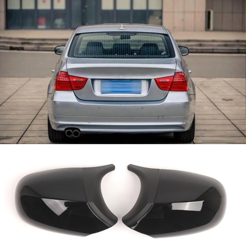 Horn Style Mirror Housing Bullhorn Design Side Mirror Cover 51167205291 51167205292 Replacements for E90 E91 E92 E93