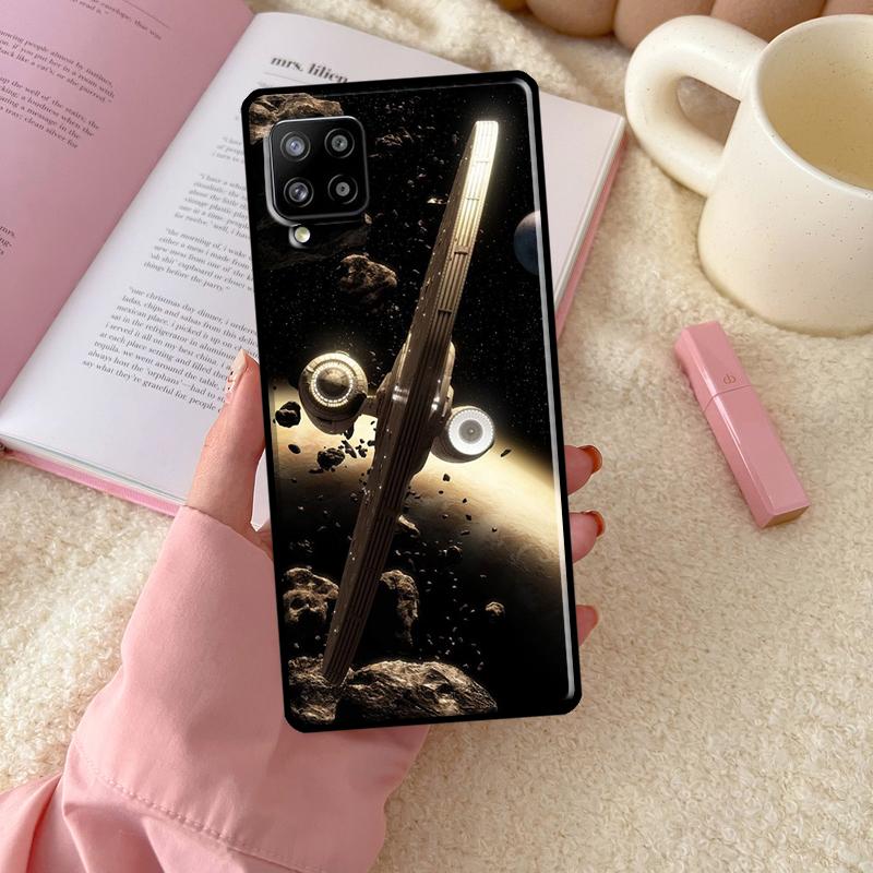 Space Ship Art For Samsung Galaxy A54 A34 A14 A52 A32 A12 A13 A33 A53 A15 A16 A26 A36 A56 A06 A35 A55 Case