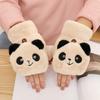 Flip Gloves Cartoon Panda  Gloves Women  Flip Gloves Autumn Winter Gloves Apparel Accessories