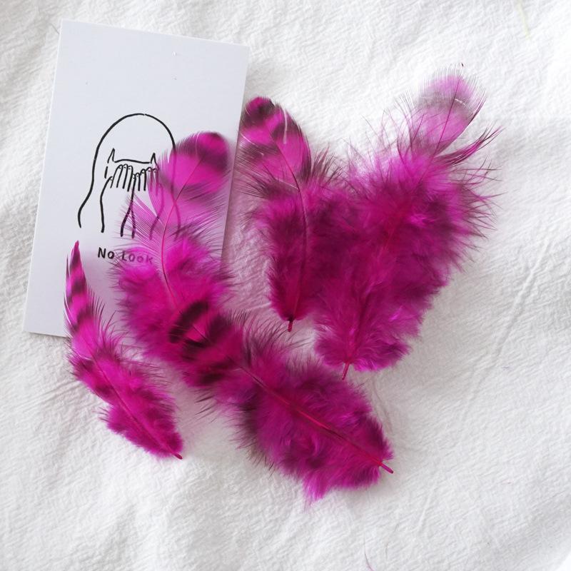 50 ks Barevná modrá a bílá dámská pírka, Vlasové doplňky, Kočičí tyčka DIY Ručně vyráběné materiály, Ozdobné doplňky k tanečním oděvům