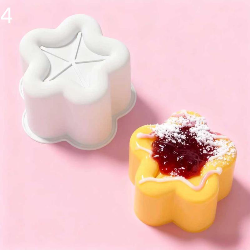 Heart Cylindrical Square Texture French Mousse Cake Mould Silicone Soap Mold Jelly Pudding Dessert Tools Kitchen Bakeware