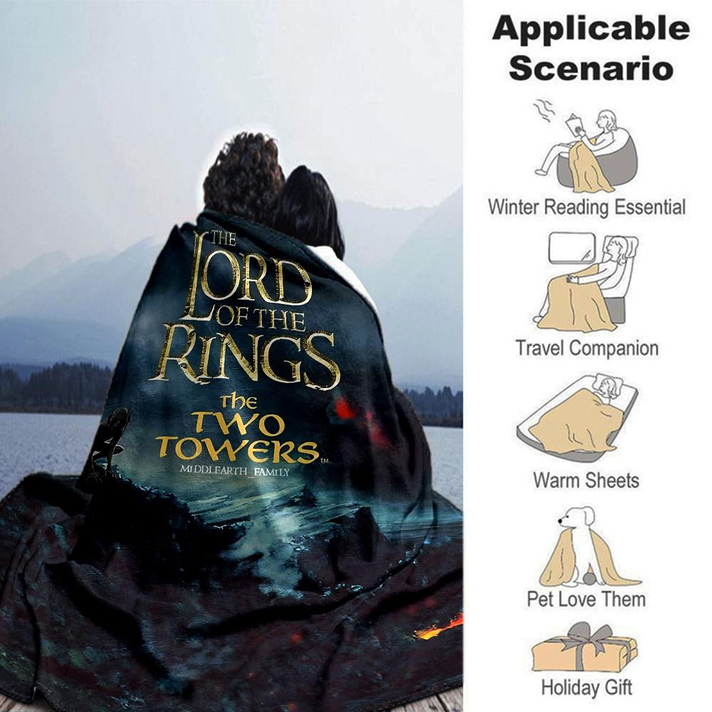 1pc Middle-earth Family Flannel Blanket Soft Warm Throw for Home, Office, Travel, All-Season Cozy Bedding GiftL1278