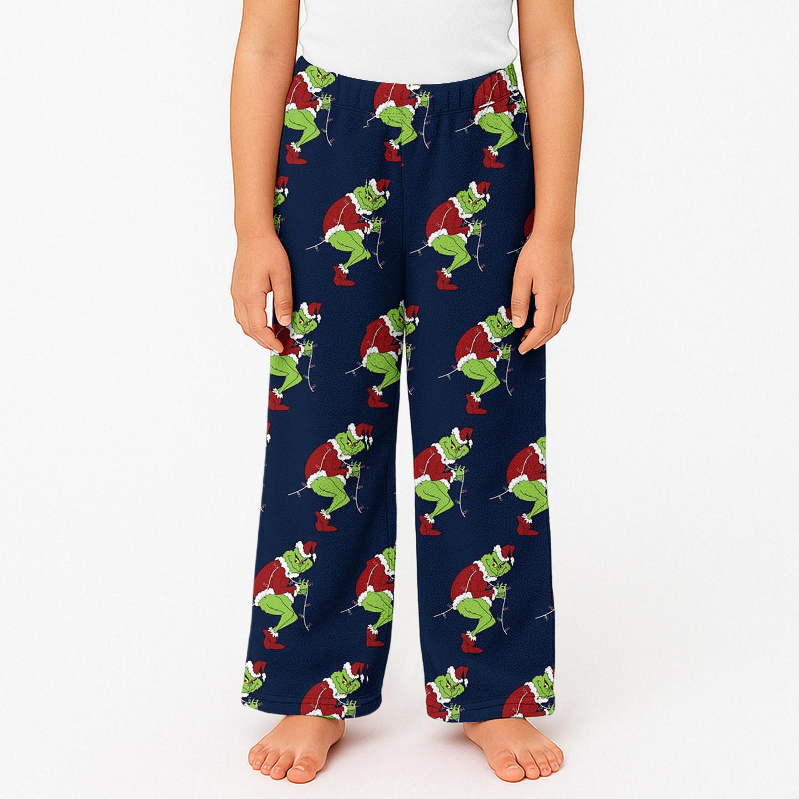 

Children s Winter Pants Full Length Long Trousers Printed Pants 120 чорний