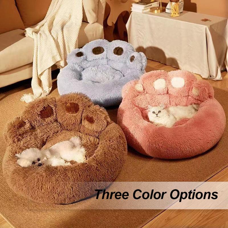 Factory  Custom Logo Luxury Pet Supplier Stuffed Dog Cat Bed Rectangle Shape Removable Lid All Seasons