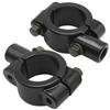Aynaxcol 1" 25mm Mirror Thread Motorcycle Handlebar 10mm Mirror Thread Mount Holder Clamp Adapter Black