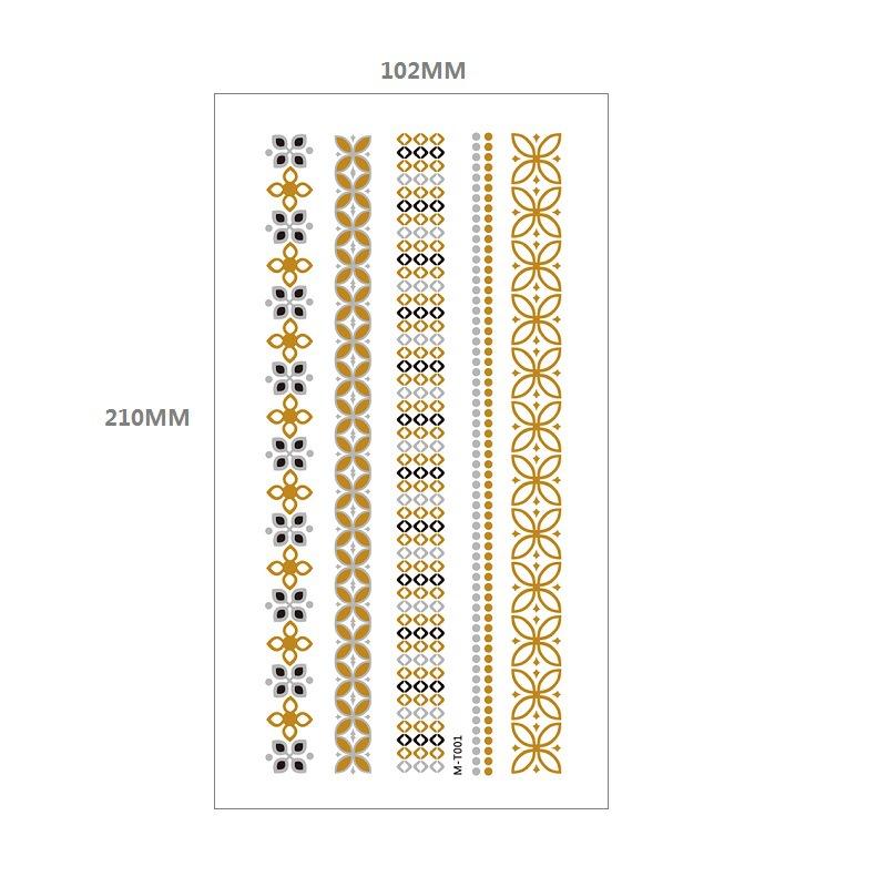 Bronzing Tattoo Sticker Water Transfer Mt Metal Waterproof Tattoo Sticker Party Party Amazon Wind Tattoo