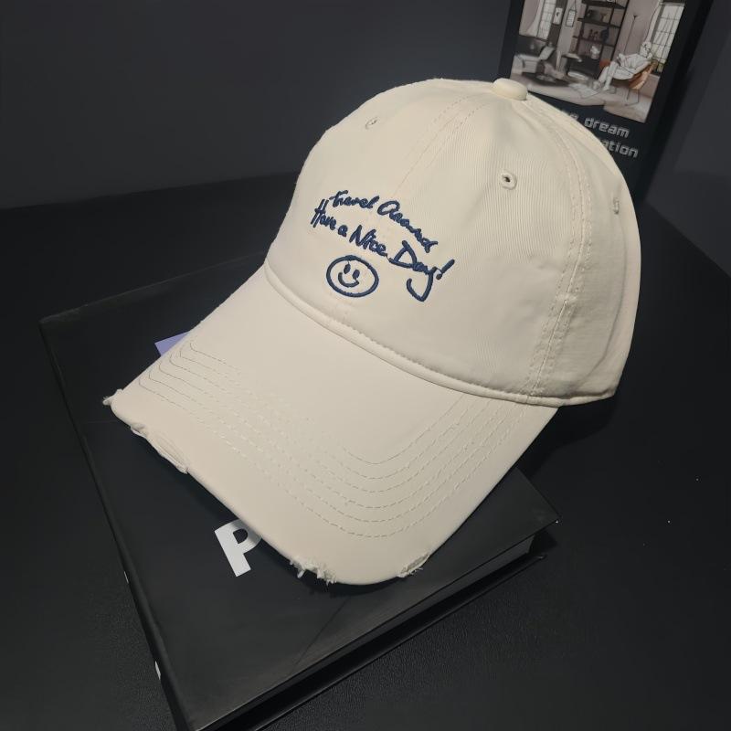 Spring and Summer New Letter Embroidery Hole Soft Top Baseball Cap Children Small Fresh Simple Curved Brim Cap Couple Tide
