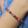 Bracelet - LUXENTER - Laha - Agate multicolore - Alliage métallique - Finition or jaune 18 ct