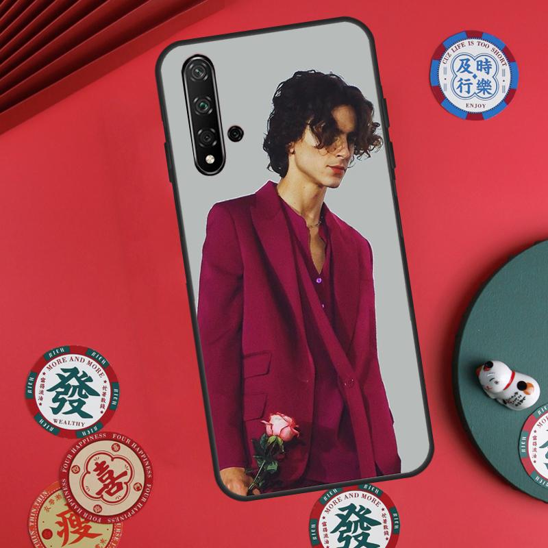 Timothee Chalamet Actor For Huawei Nova 12s 7i 8i 11i 12i Y73 Y70 Y90 Y60 Y72 Y61 Y91 9 10 SE P30 Pro P40 Lite Case