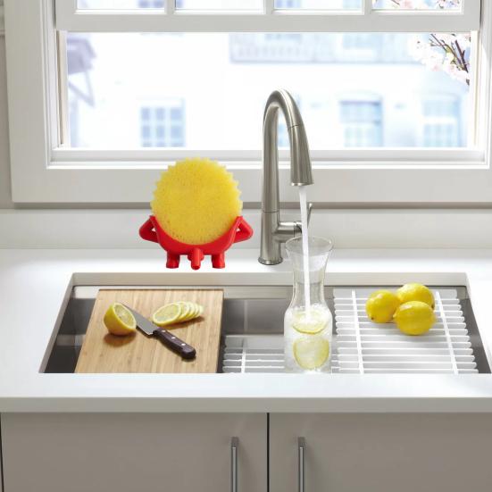 Suport Burete Imprimat 3D Suport Burete Drăguț Suspendat cu Scurgere Suport Burete Amuzant pentru Marginea Chiuvetei de Bucătărie pentru Blat