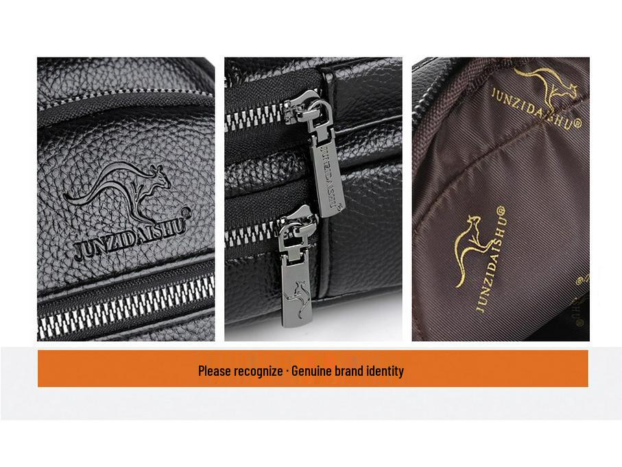 Men's PU Leather Crossbody Sling Bag - Casual Fashion Small Backpack