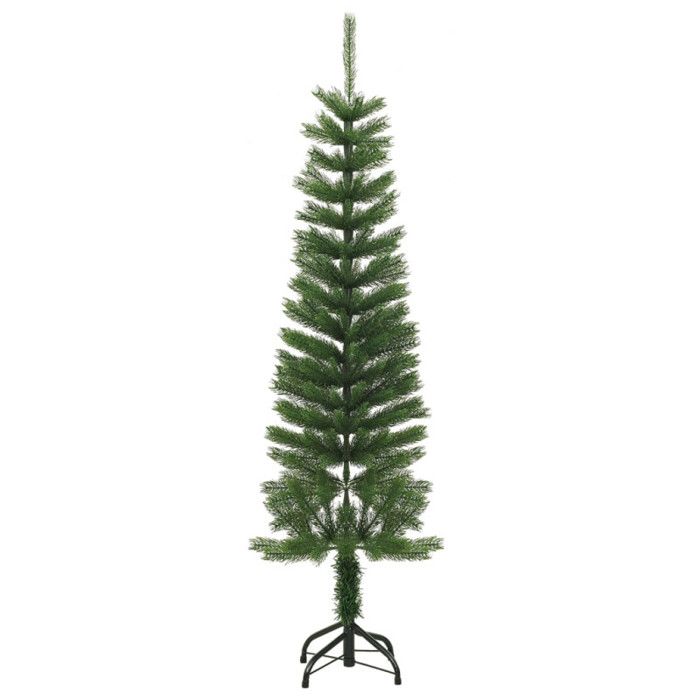 VidaXL Sapin de Noël artificiel mince avec support 150 cm PE 344644
