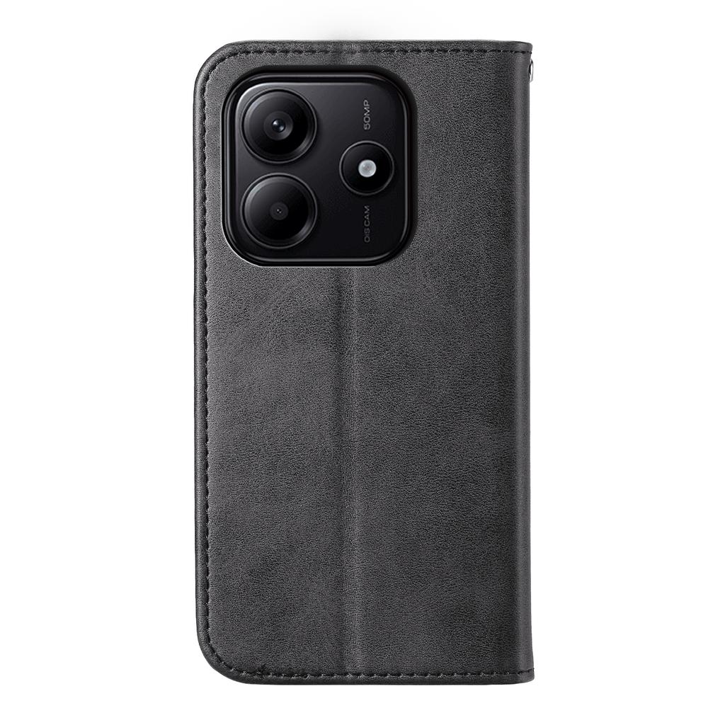 For Xiaomi Redmi Note 14 5G Case Calf Texture PU Leather Phone Cover with Wallet