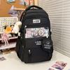 Schoolbag two-dimensional element transparent pain bag ins wind simple junior high school student leisure backpack large capacity Japanese student 