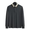 Large Size Long Sleeved T-shirt with a Collar and Polo Shirt As a Base for Men's Business Casual Tops In Spring and Autumn
