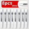 8-Pack White Markers - High Quality Non-Smudge Oil-Based Ink, Medium Tip for Multi-Surface Writing On Plastic, Glass, Metal